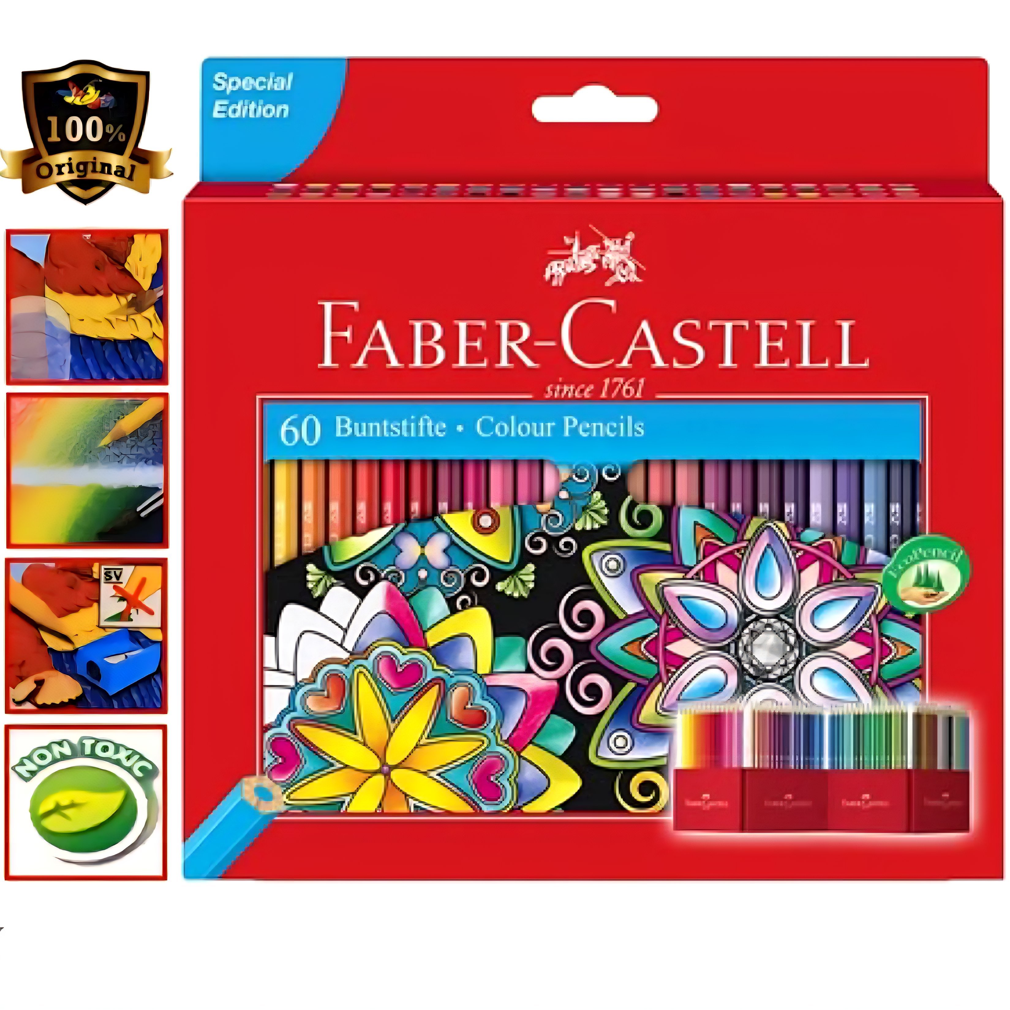 مدادرنگ۶۰مقوایی طرح گل فابرکاستل